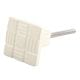 Cream Square Metal Knobs